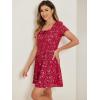 imageAllegra K Womens Printed Dress Summer 2025 Casual Square Neck Short Sleeve Fit and Flare DressesRedfloral
