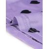 imageAllegra K Womens SemiSheer Sexy Blouse Heart Print Crop Tops Cocktail Party Mesh TopPurple