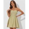 imageAllegra K Womens Sexy Strapless Party Dress Sweetheart Neck Off Shoulder Sleeveless Mini DressCamel