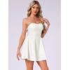 imageAllegra K Womens Sexy Strapless Party Dress Sweetheart Neck Off Shoulder Sleeveless Mini DressCream White