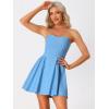 imageAllegra K Womens Sexy Strapless Party Dress Sweetheart Neck Off Shoulder Sleeveless Mini DressDenim Blue