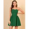 imageAllegra K Womens Sexy Strapless Party Dress Sweetheart Neck Off Shoulder Sleeveless Mini DressGreen