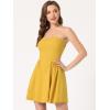 imageAllegra K Womens Sexy Strapless Party Dress Sweetheart Neck Off Shoulder Sleeveless Mini DressMustard
