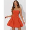 imageAllegra K Womens Sexy Strapless Party Dress Sweetheart Neck Off Shoulder Sleeveless Mini DressOrange