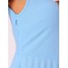 imageAllegra K Womens Sleeveless Pleated Dress Ruffle Hem Crew Neck Tank Knitted Elegant Midi DressesLight Blue