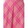imageAllegra K Womens Tartan Plaid High Waist Belted Vintage ALine Midi SkirtHot Pink