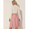 imageAllegra K Womens Tartan Plaid High Waist Belted Vintage ALine Midi SkirtLight Pink