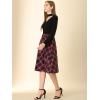 imageAllegra K Womens Tartan Plaid High Waist Belted Vintage ALine Midi SkirtRed Blue