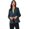 imageAllegra K Womens Notched Lapel Double Breasted Work Formal Blazer JacketDark Green