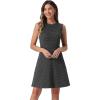 imageAllegra K Womens Plaid Dress Sleeveless Fit and Flare Houndstooth Work DressesBlack Grey