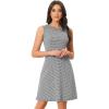 imageAllegra K Womens Plaid Dress Sleeveless Fit and Flare Houndstooth Work DressesBlack Houndstooth