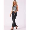 imageAllegra K Womens Shiny Party Club Cami Sparkly Metallic Tank TopDark Silver