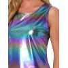 imageAllegra K Womens Shiny Party Club Cami Sparkly Metallic Tank TopMulticolor