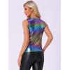 imageAllegra K Womens Shiny Party Club Cami Sparkly Metallic Tank TopMulticolor