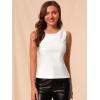 imageAllegra K Womens Shiny Party Club Cami Sparkly Metallic Tank TopWhite