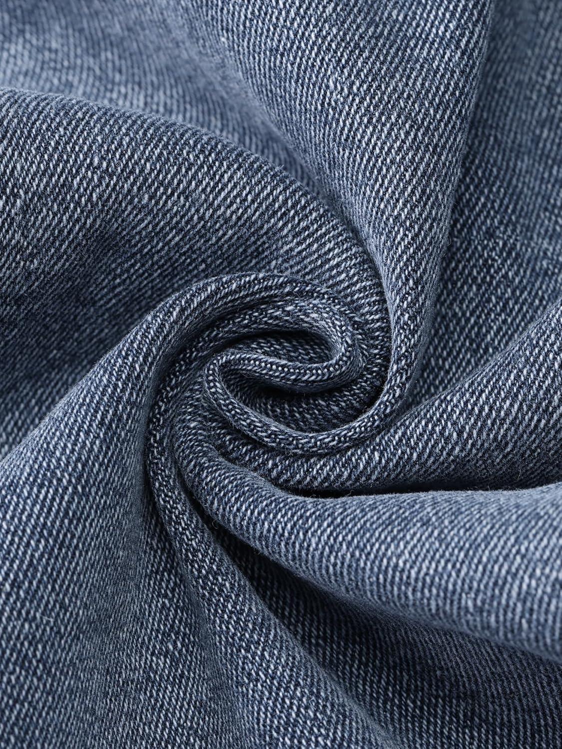 imageAllegra K Denim Jean Skirt for Womens High Waist Bodycon Ruffles Fishtail SkirtsGrey Blue