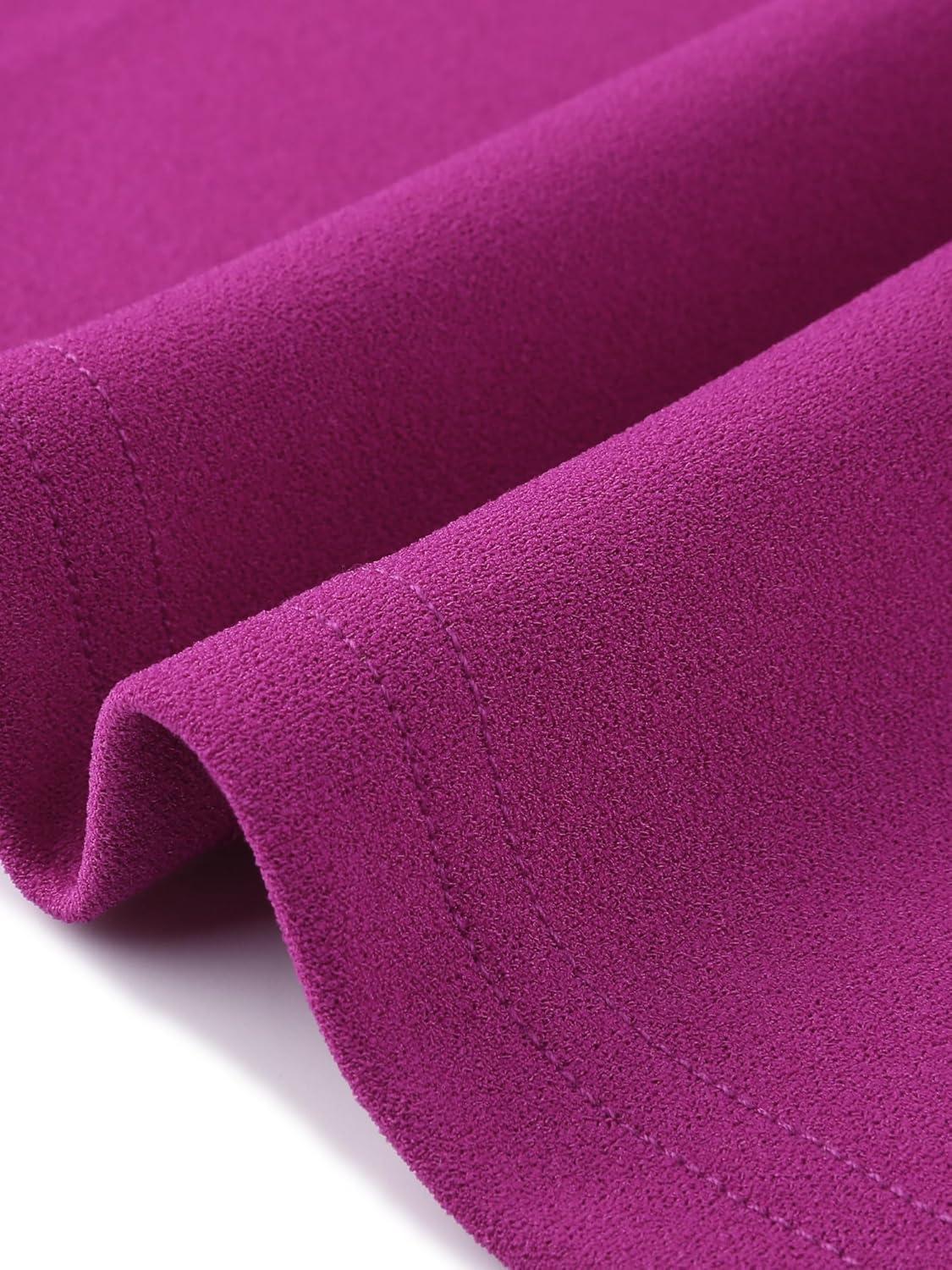 imageAllegra K Sleeveless Sheath Dress for Womens Pencil Boat Neck Business Professional Office DressesHot Purple