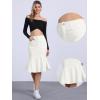 imageAllegra K Denim Jean Skirt for Womens High Waist Bodycon Ruffles Fishtail SkirtsWhite
