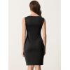 imageAllegra K Sleeveless Sheath Dress for Womens Pencil Boat Neck Business Professional Office DressesBlack