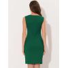 imageAllegra K Sleeveless Sheath Dress for Womens Pencil Boat Neck Business Professional Office DressesDark Green