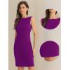 imageAllegra K Sleeveless Sheath Dress for Womens Pencil Boat Neck Business Professional Office DressesDark Purple