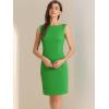 imageAllegra K Sleeveless Sheath Dress for Womens Pencil Boat Neck Business Professional Office DressesGrass Green