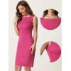 imageAllegra K Sleeveless Sheath Dress for Womens Pencil Boat Neck Business Professional Office DressesHot Pink