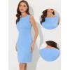 imageAllegra K Sleeveless Sheath Dress for Womens Pencil Boat Neck Business Professional Office DressesLight Blue