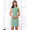 imageAllegra K Sleeveless Sheath Dress for Womens Pencil Boat Neck Business Professional Office DressesLight Green