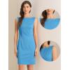 imageAllegra K Sleeveless Sheath Dress for Womens Pencil Boat Neck Business Professional Office DressesSky Blue