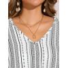imageAllegra K Tops for Womens Summer Boho V Neck Print Chiffon Top Smocked Batwing Dolman Sleeve BlousesWhite Black