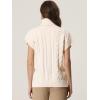 imageAllegra K Womens Casual Turtleneck Sweaters Mock Neck Twist Sleeveless Vests Knit Pullover Sweater VestApricot