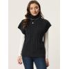 imageAllegra K Womens Casual Turtleneck Sweaters Mock Neck Twist Sleeveless Vests Knit Pullover Sweater VestBlack