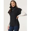 imageAllegra K Womens Casual Turtleneck Sweaters Mock Neck Twist Sleeveless Vests Knit Pullover Sweater VestBlack