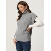 imageAllegra K Womens Casual Turtleneck Sweaters Mock Neck Twist Sleeveless Vests Knit Pullover Sweater VestGrey