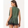 imageAllegra K Womens Fringe Vest Open Front Western 70s Outfits Faux Suede Tassel CardiganArmy Green