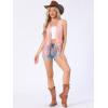 imageAllegra K Womens Fringe Vest Open Front Western 70s Outfits Faux Suede Tassel CardiganPink