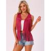 imageAllegra K Womens Fringe Vest Open Front Western 70s Outfits Faux Suede Tassel CardiganRed