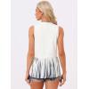 imageAllegra K Womens Fringe Vest Open Front Western 70s Outfits Faux Suede Tassel CardiganWhite