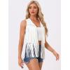 imageAllegra K Womens Fringe Vest Open Front Western 70s Outfits Faux Suede Tassel CardiganWhite
