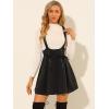 imageAllegra K Womens High Waist Brace Skirts ALine Mini Lace Up Suspender SkirtBlack