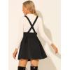 imageAllegra K Womens High Waist Brace Skirts ALine Mini Lace Up Suspender SkirtBlack