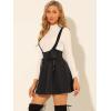 imageAllegra K Womens High Waist Brace Skirts ALine Mini Lace Up Suspender SkirtBlack