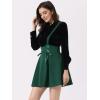 imageAllegra K Womens High Waist Brace Skirts ALine Mini Lace Up Suspender SkirtDark Green