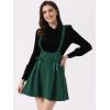 imageAllegra K Womens High Waist Brace Skirts ALine Mini Lace Up Suspender SkirtDark Green