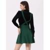 imageAllegra K Womens High Waist Brace Skirts ALine Mini Lace Up Suspender SkirtDark Green
