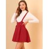 imageAllegra K Womens High Waist Brace Skirts ALine Mini Lace Up Suspender SkirtRed