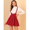 imageAllegra K Womens High Waist Brace Skirts ALine Mini Lace Up Suspender SkirtRed