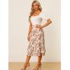 imageAllegra K Womens Printed Skirt 2025 Weekend Trendy Summer Chiffon Ruffle Tiered Flowy Midi SkirtsBeige Pinkfloral