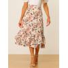 imageAllegra K Womens Printed Skirt 2025 Weekend Trendy Summer Chiffon Ruffle Tiered Flowy Midi SkirtsBeige Pinkfloral